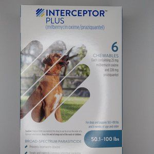 Interceptor Plus dogs 50.1 to 100 pounds 6 doses